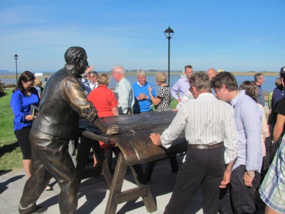 The sculpture just after it was unveiled.