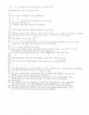 1958 June 29. C.W. Webster. Pass car roster.png
